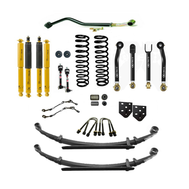Old Man Emu + CORE + JKS + DPG 2.5″ Super Ultimate Jeep XJ Cherokee Hybrid Suspension Lift Kit (1984-2001) - Image 3