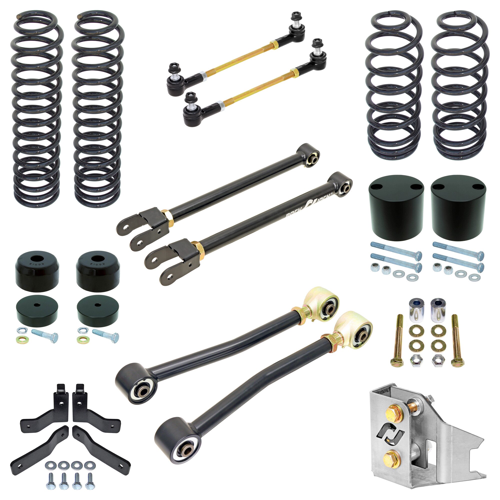 RJ-JK2DR0-101 - RockJock Sport Edition JK Wrangler (2D) Suspension System (4 in. Lift)